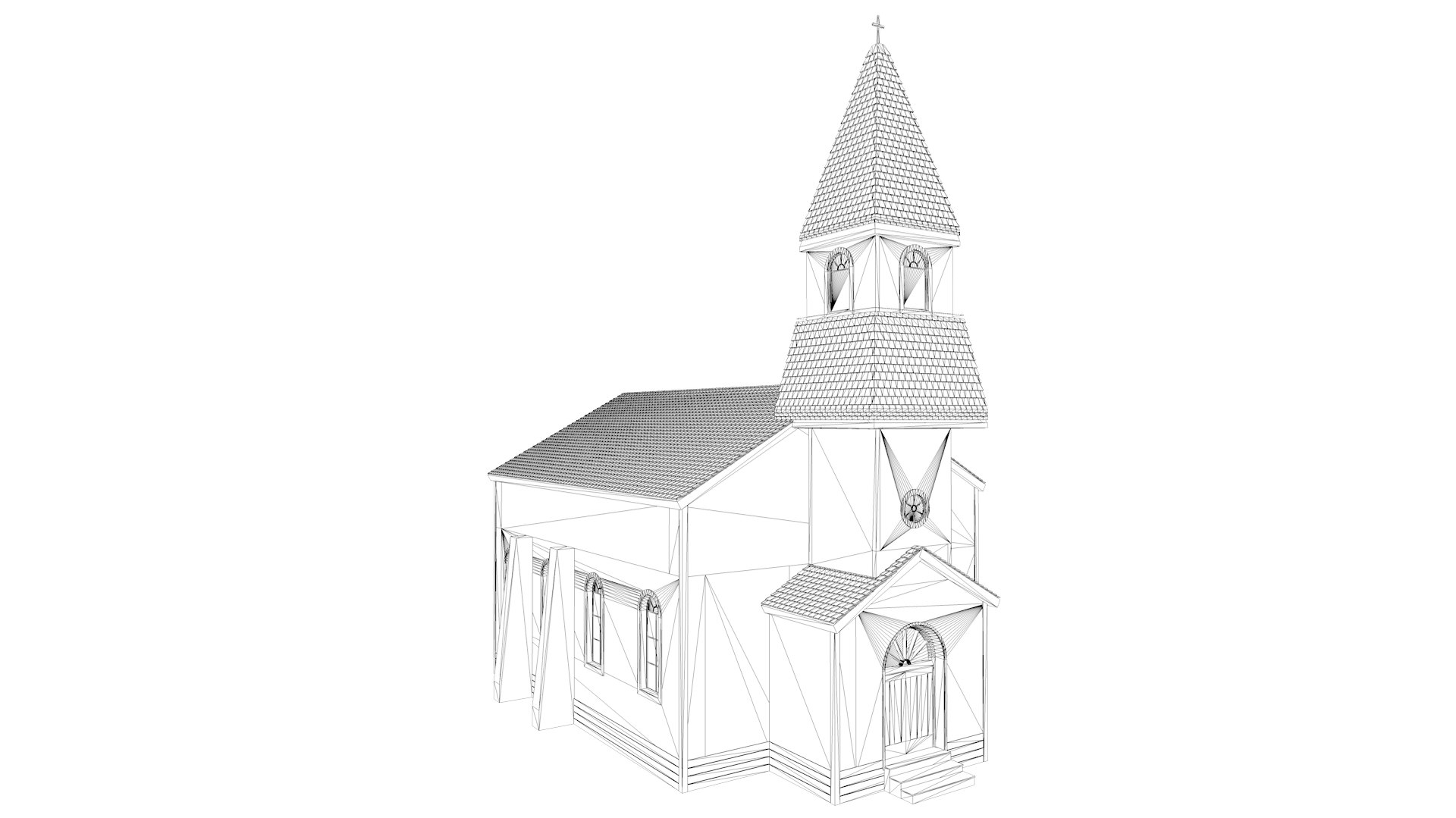 Old Church 3D Model - TurboSquid 2149348