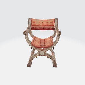 Vintage Folding Chair 3D