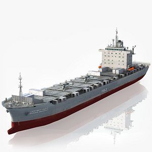3D model Iranian Navy drone carrier IRIS Shahid Mahdavi C110-3