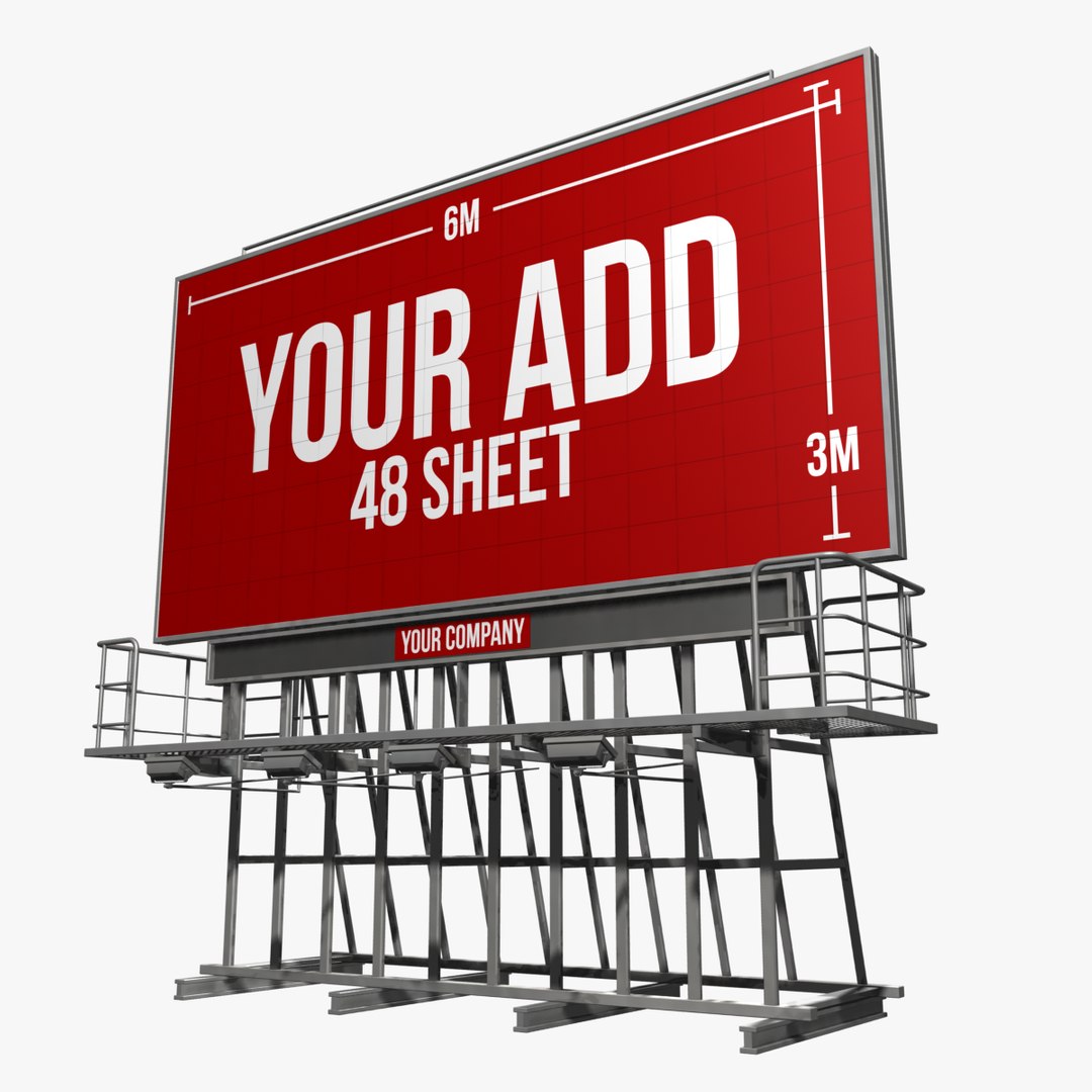 Billboard Sign 48 Advertising Dxf
