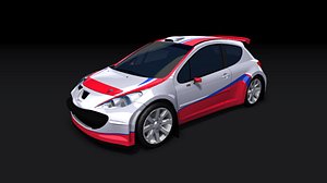 3d peugeot 207 wrc rally model