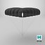 Modèle 3D de parachute de réserve noir