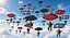Modèle 3D de parachute de réserve noir