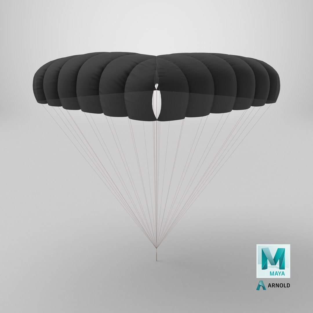 3D Black Reserve Parachute 3D Model https://p.turbosquid.com/ts-thumb/8l/KWUIxu/qj/stemcell_maya_arnold_render/png/1786023330/1920x1080/fit_q87/85a551a40ba86bd4bc90416c23e6dbf420d57f25/stemcell_maya_arnold_render.jpg