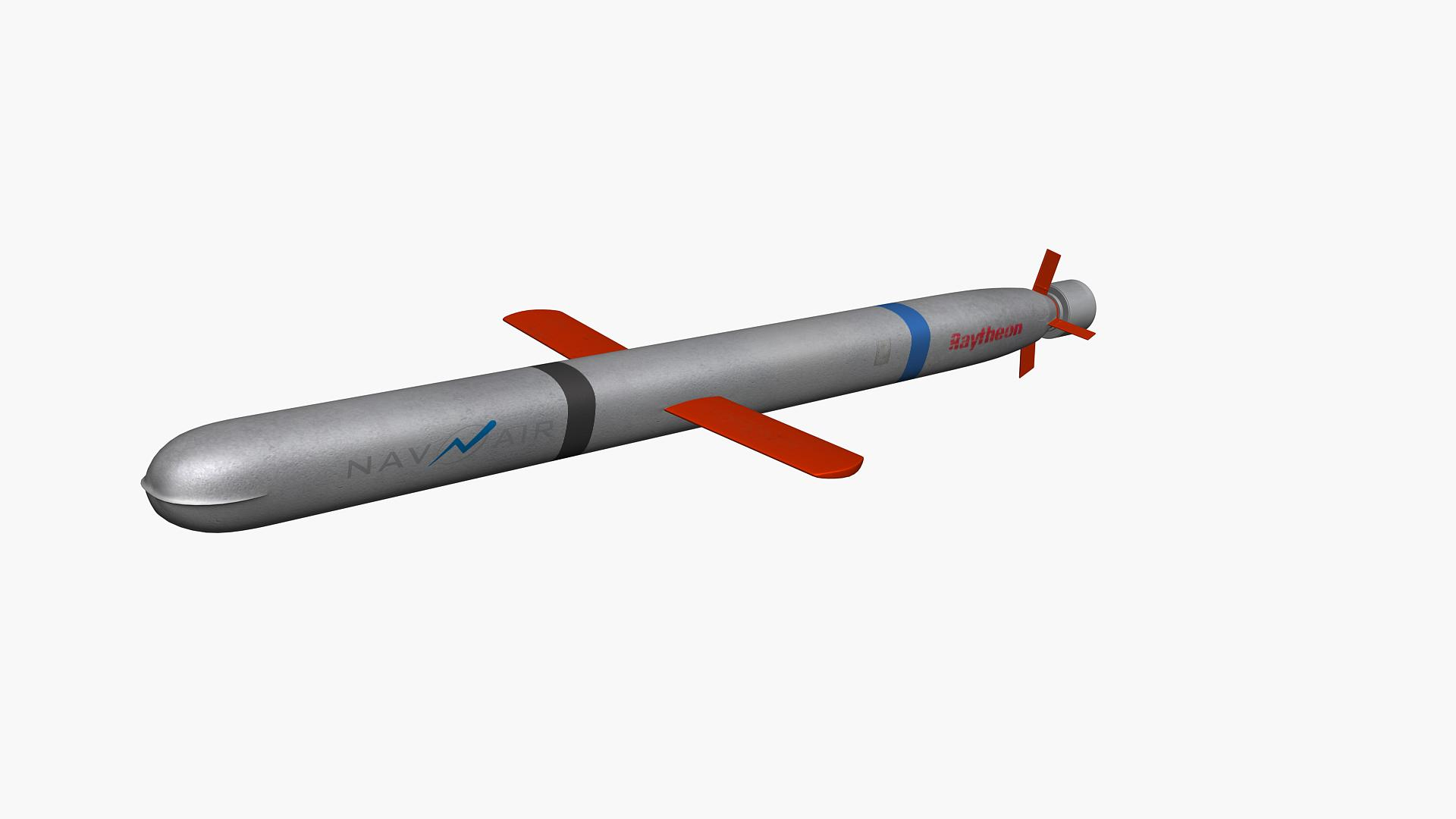 3D BGM-109 Tomahawk Cruise Missile model https://p.turbosquid.com/ts-thumb/8l/Pc1weF/XA/000000/jpg/1748250451/1920x1080/turn_fit_q99/ccf485b3edc6dd43ef89dcbc3f15bfb35a4a7aef/000000-1.jpg