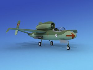 fighter jets heinkel 162 3d dwg