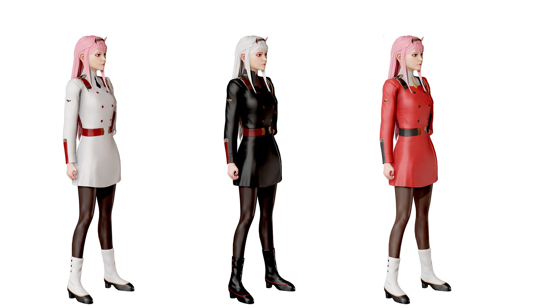 Zero Two Game Ready Low Poly 3D Model Model - TurboSquid 1776659