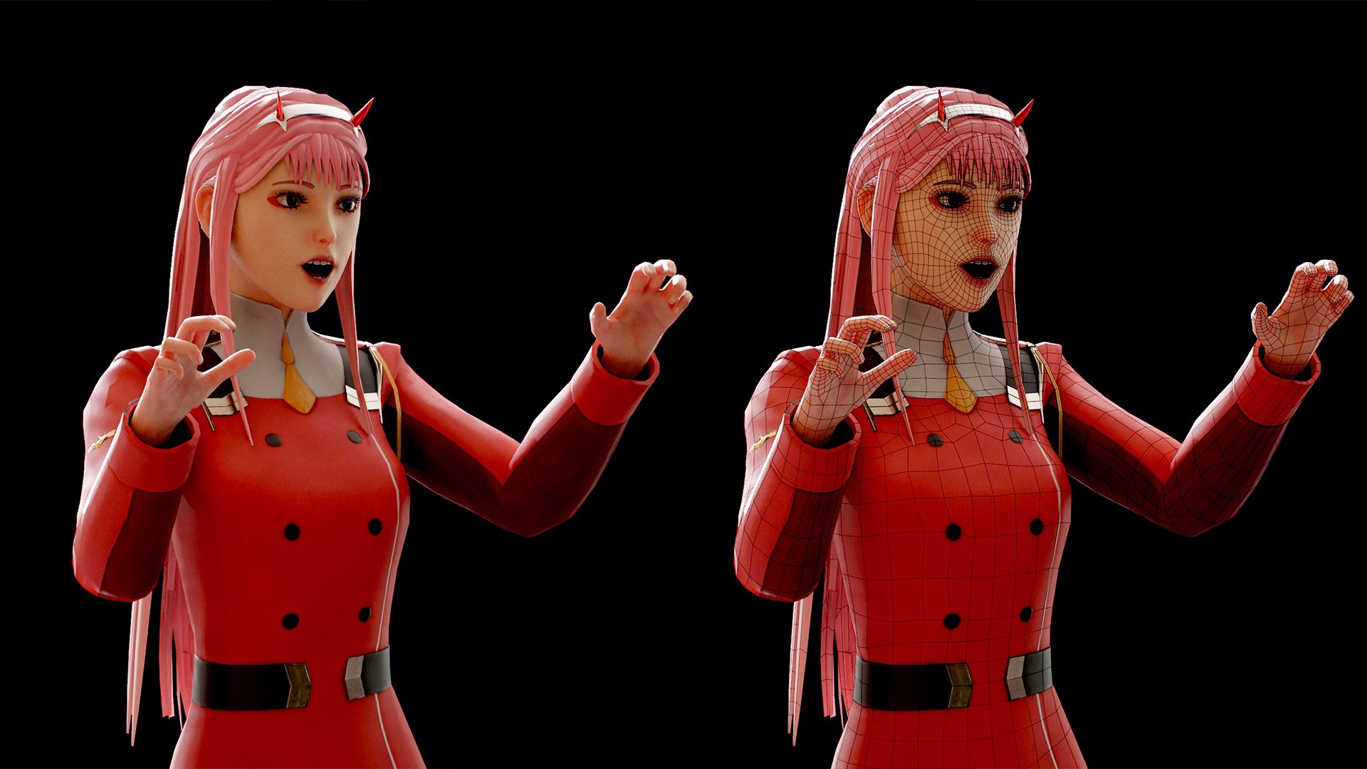 Zero Two Game Ready Low Poly 3D Model Model - TurboSquid 1776659