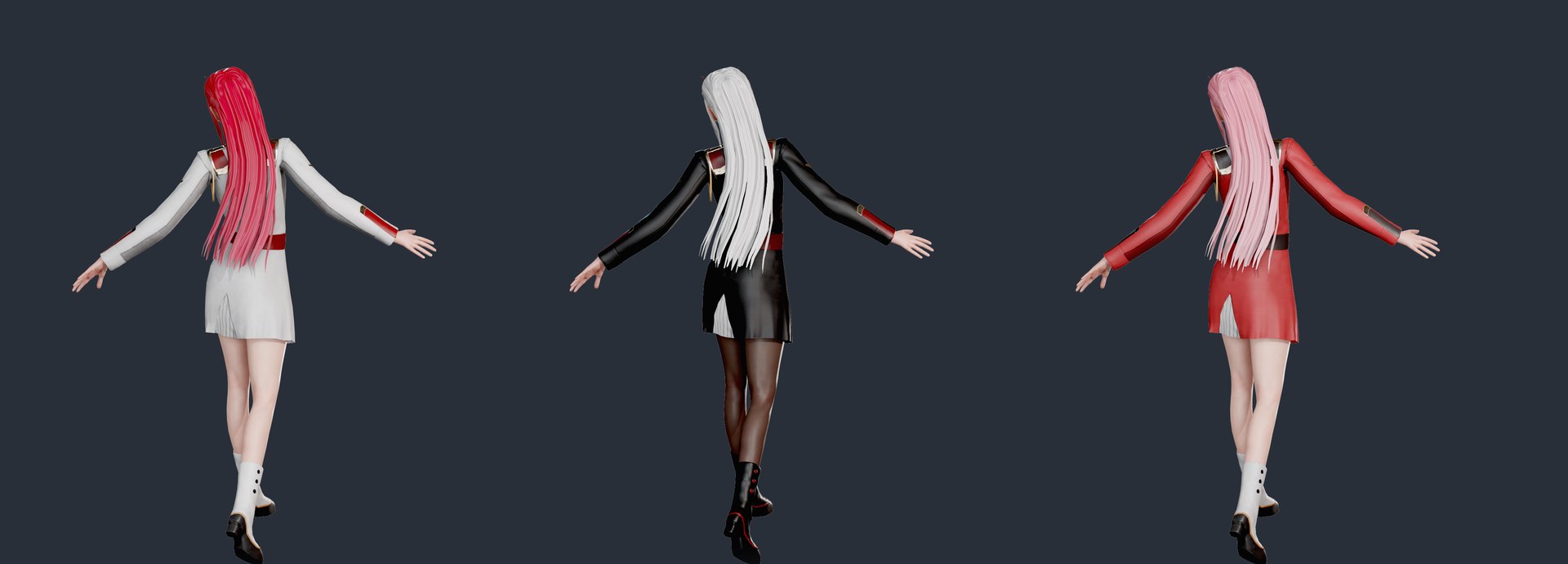 Zero Two Game Ready Low Poly 3D Model Model - TurboSquid 1776659