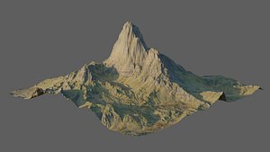 3D model 8K Detailed Mountain Landscape 2