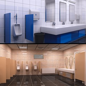 3D Public Toilet Collection