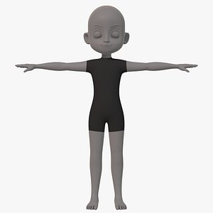 base mesh boy character 3D