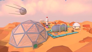 Low Poly Mars Unity 3D