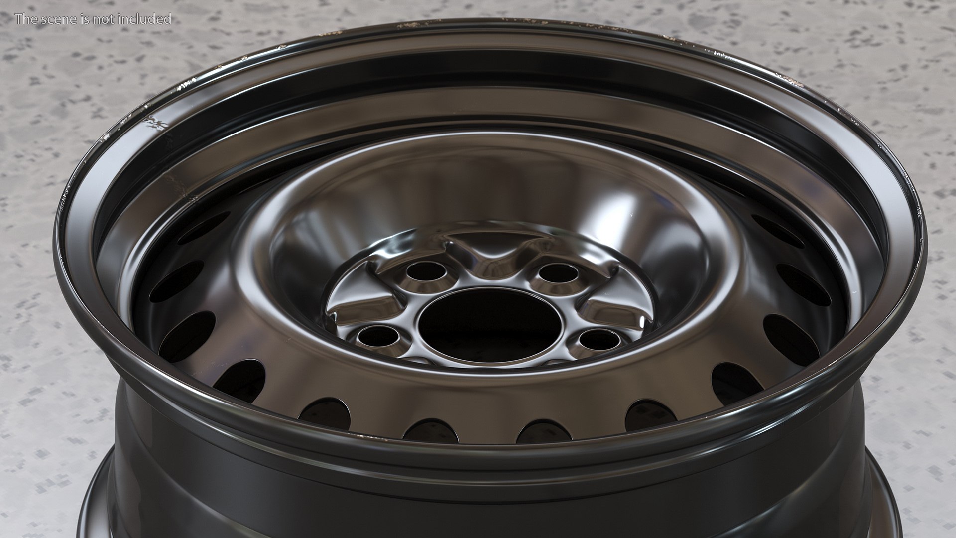 Steel Car Rim Black 3D Model - TurboSquid 1922337