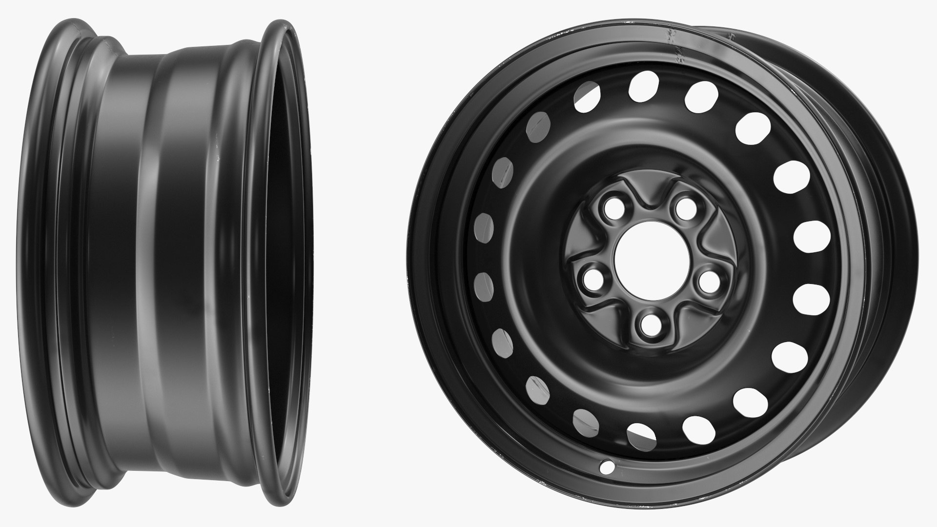 Steel Car Rim Black 3D Model - TurboSquid 1922337