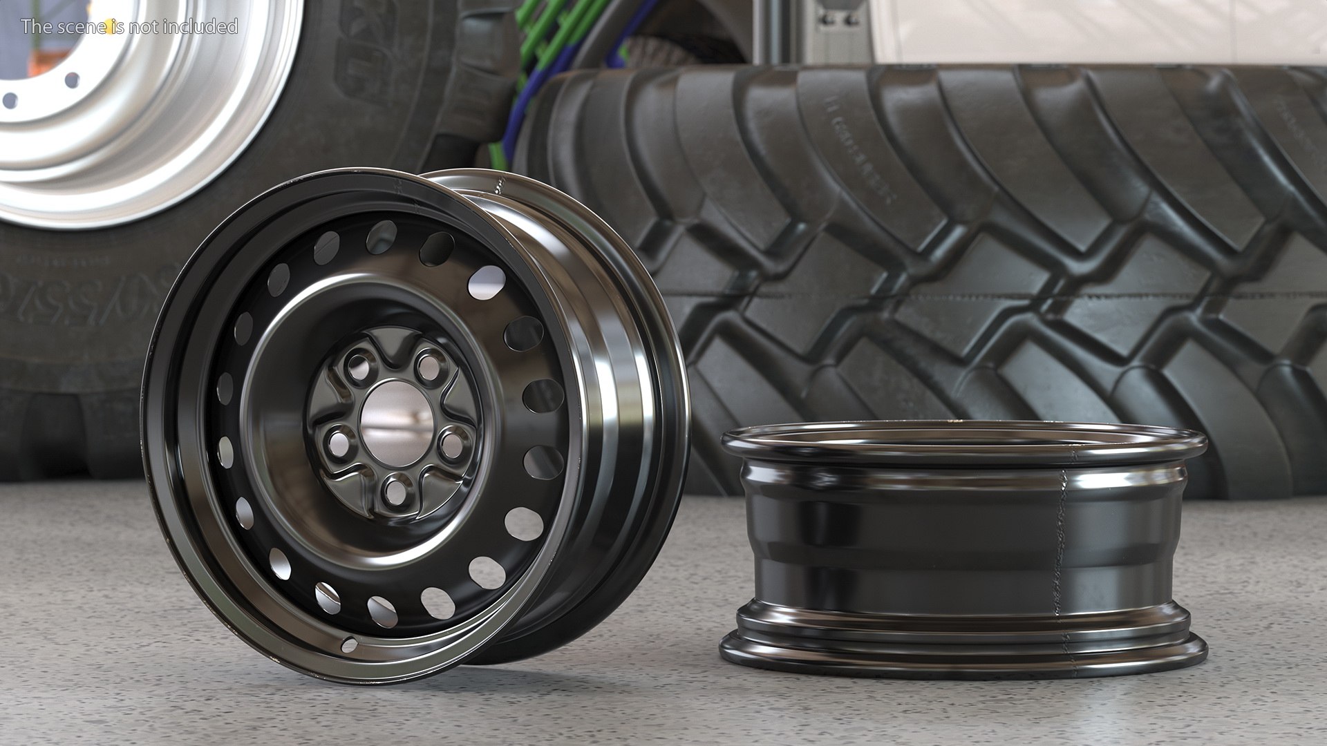 Steel Car Rim Black 3D Model - TurboSquid 1922337