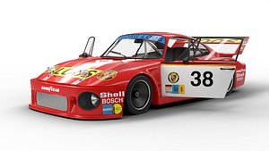 3D Porsche 935 77 Gelo No 67 Winner DRM Nurburgring Racing 1977 HQ model