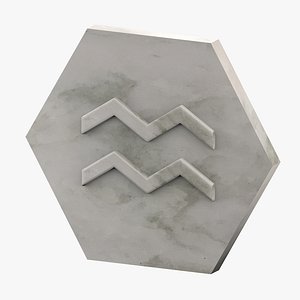 3D marble aquarius