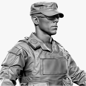 US Military Police Soldier Zbrush