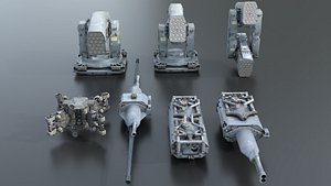 Military Weapon Module Pack Free Kitbash 3d Set