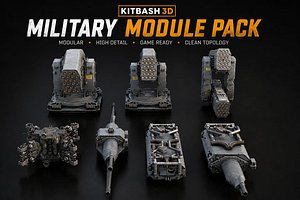 Military Weapon Module Pack Free Kitbash 3d Set
