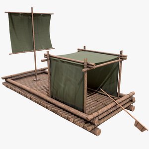Wooden Raft v2 With Pbr 4K 8K