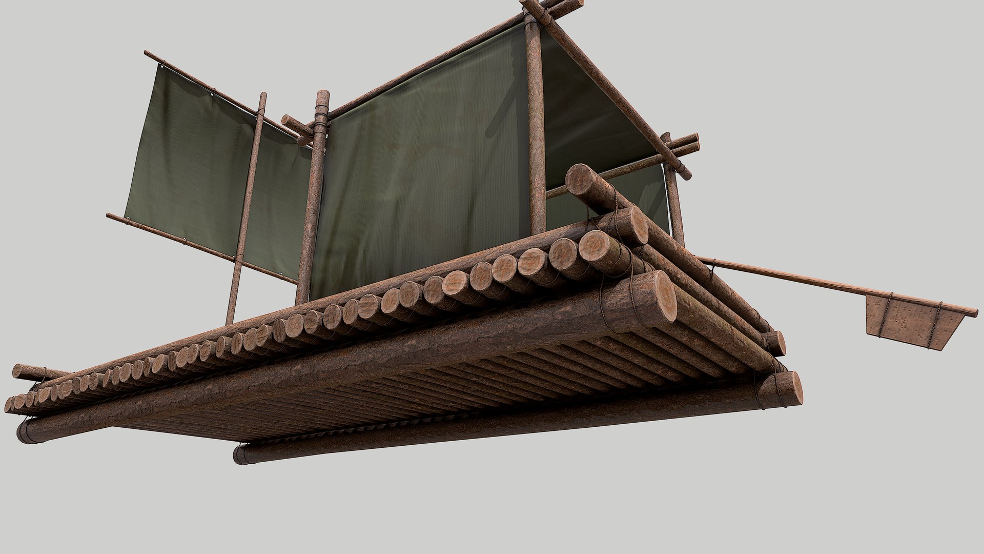 Wooden Raft V2 With Pbr 4K 8K 3D Model - TurboSquid 1729687