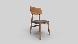Chair Wooden N21 3D