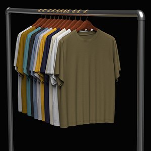 TShirt On Steel Hanger 3D model