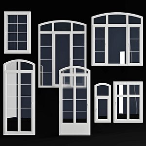 3D wooden windows arc