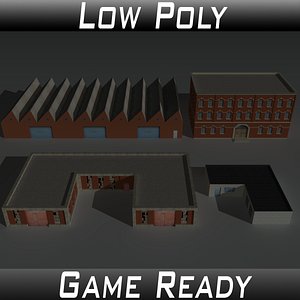 3D factory building set 1