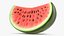 3D cartoon watermelon slice water