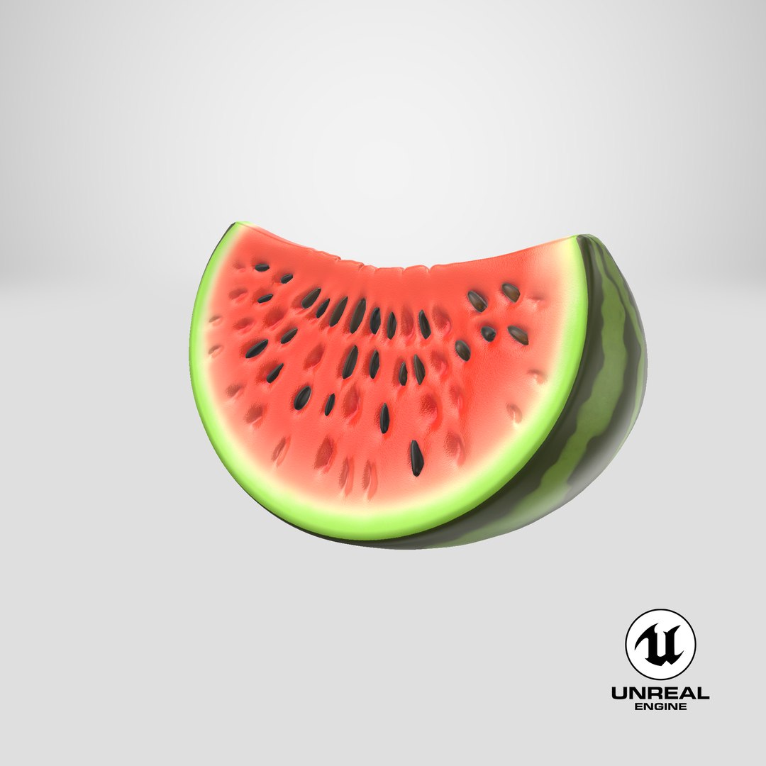 3D cartoon watermelon slice water https://p.turbosquid.com/ts-thumb/8m/24UqEC/k3dReuuv/stemcell_unreal_render/png/1596605972/1920x1080/fit_q87/0b8e16b6e656873db8be0910a4ae95a50b0a7410/stemcell_unreal_render.jpg