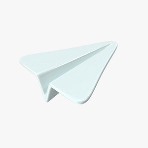 Paper Plane Cartoon 3D model