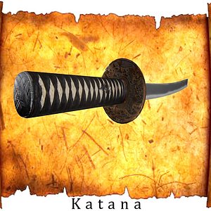 3d japanese katana sword poser