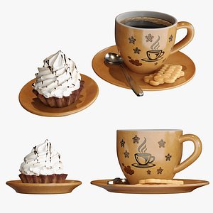 coffee cup cake 3D model