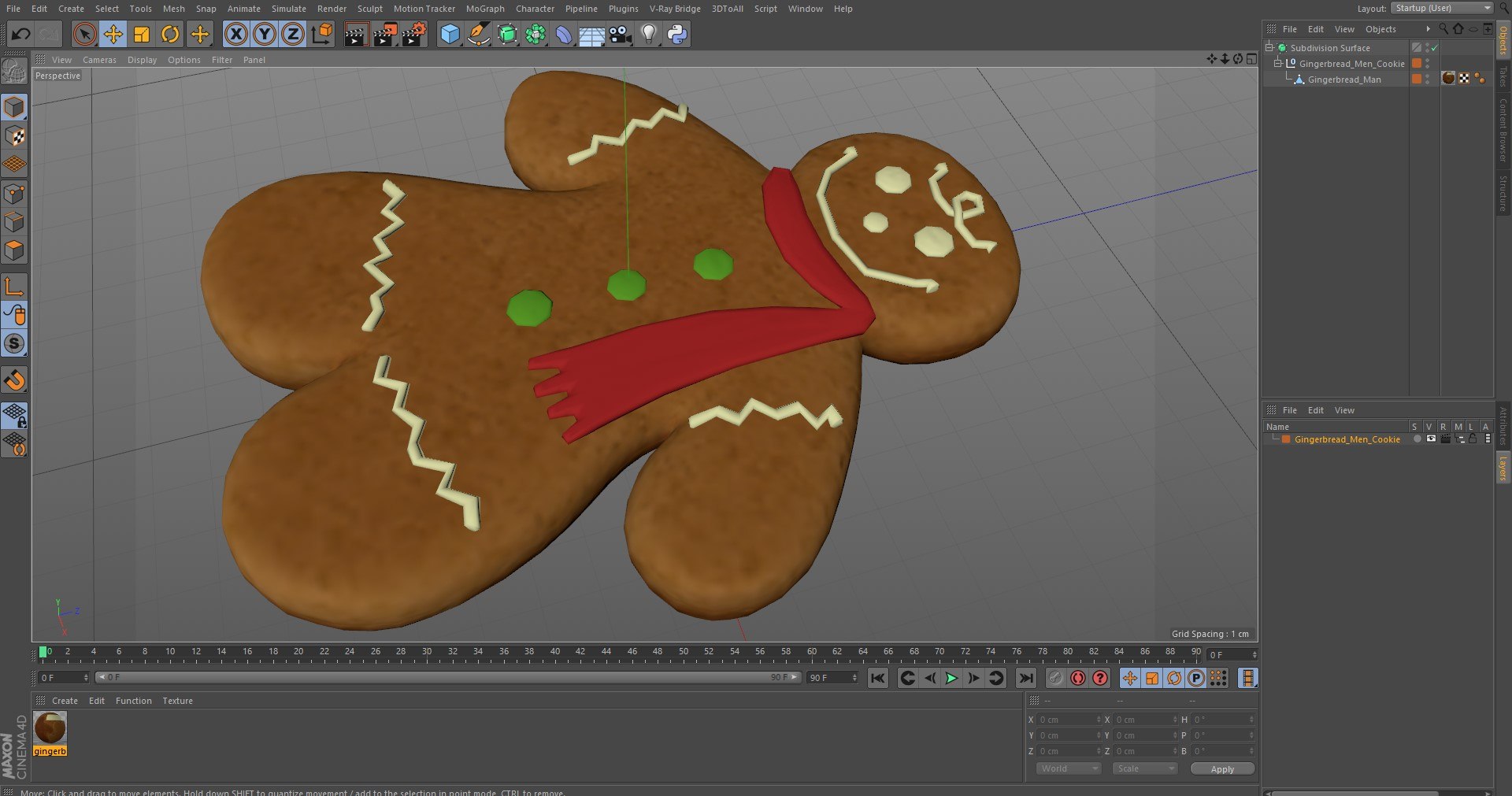 Gingerbread Men Cookie Model - TurboSquid 2144501