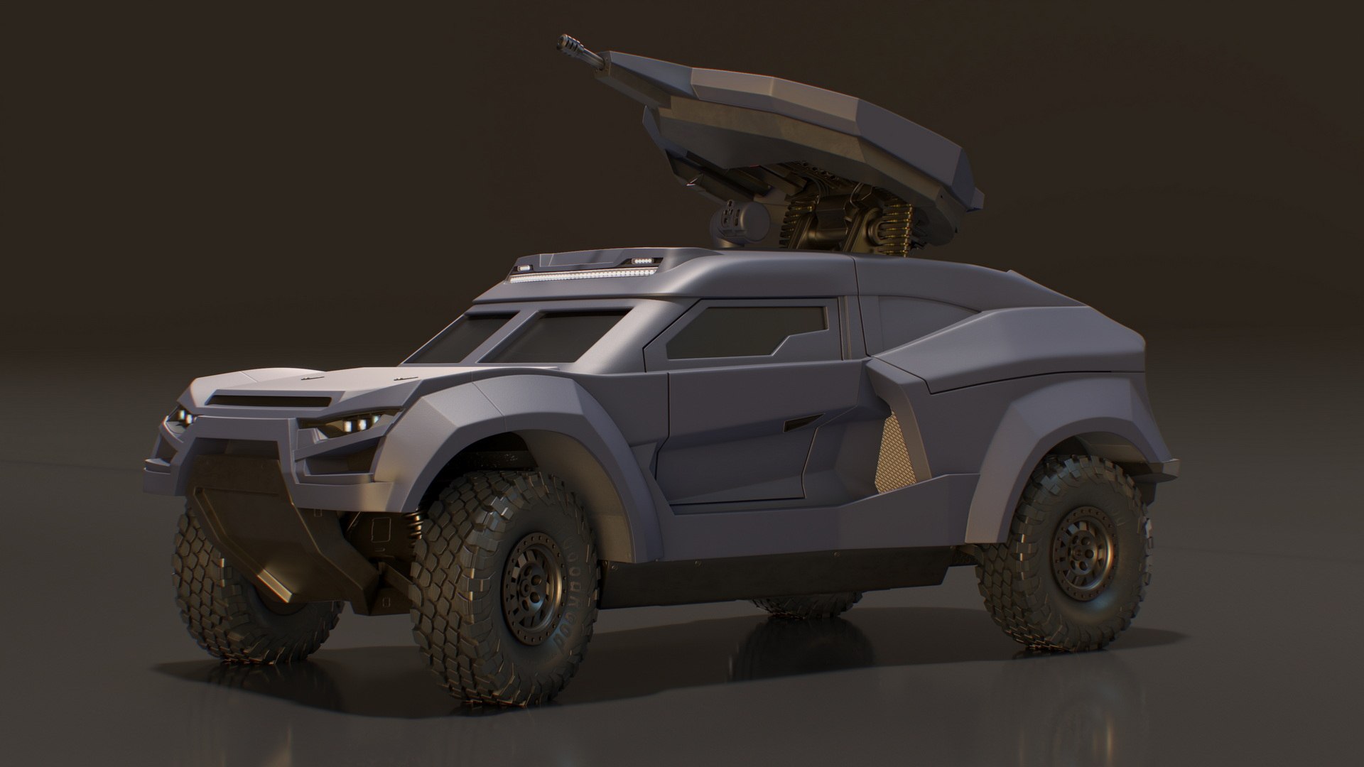 Armored Tactical Ground Interceptor Vehicle Rigged For Maya 3D Model ...