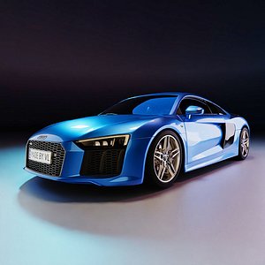 Audi r8 sport car 3d