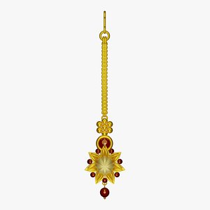 Maang Tikka is one of the Essential Jewellery 3D model