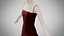 Kleid 39 Burgunderfarbener Samt