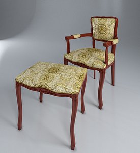 3d classic armchair