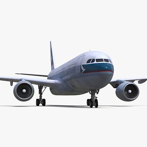 Cathay Pacific Airbus A330-200 Rigged for Cinema 4D