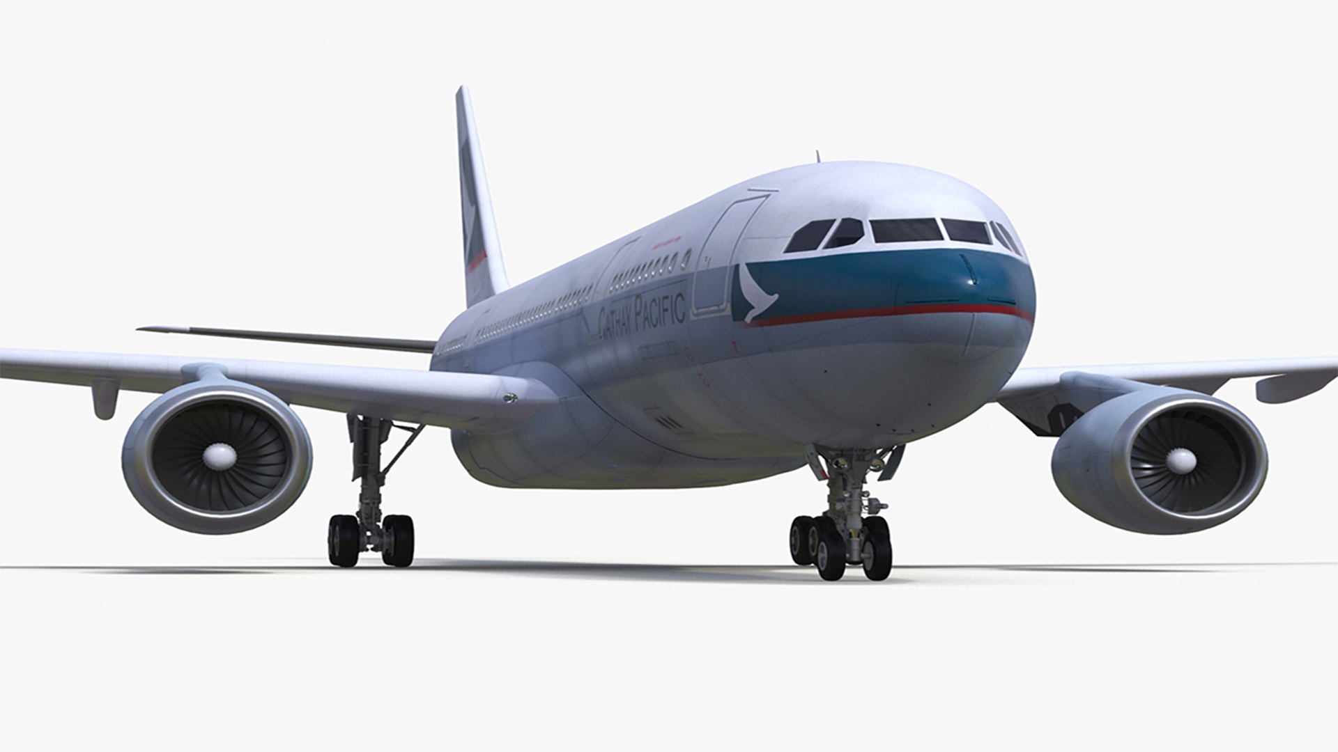 Cathay Pacific Airbus A330-200 Rigged for Cinema 4D 3D model preview