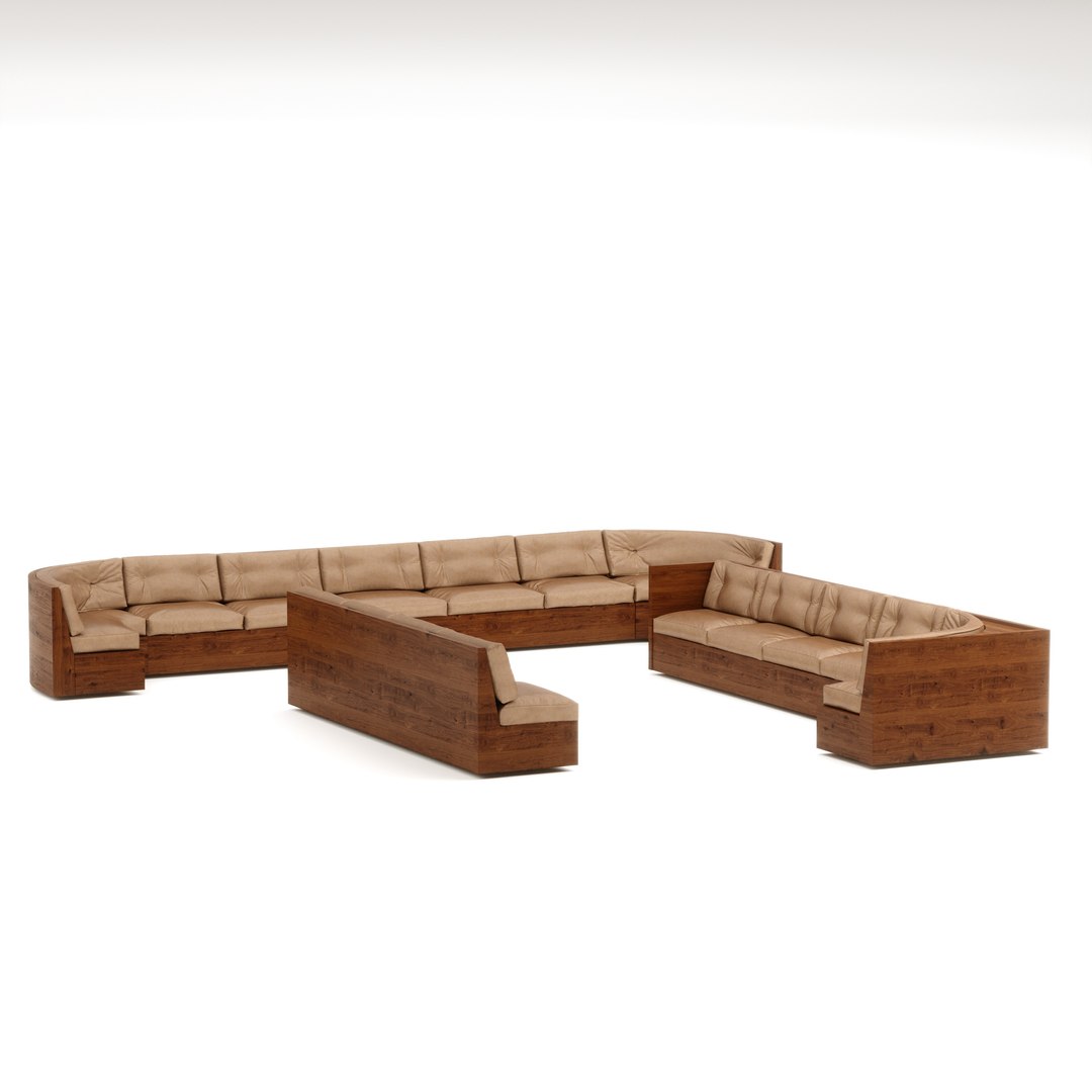 3D Booth Seating In Modular Style Model - TurboSquid 1941749