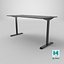 Minimalistyczne biurko gamingowe z wyjściami kablowymi w kolorze czarnym