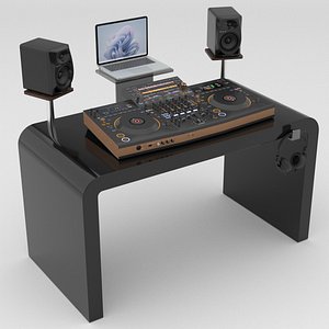 3D Portable DJ Booth Black