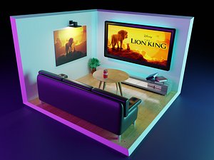 living blender cycles 3D model