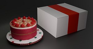 Christmas cake 3D model