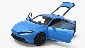 High Performance Coupe 2026 Light Blue Rigged for Maya